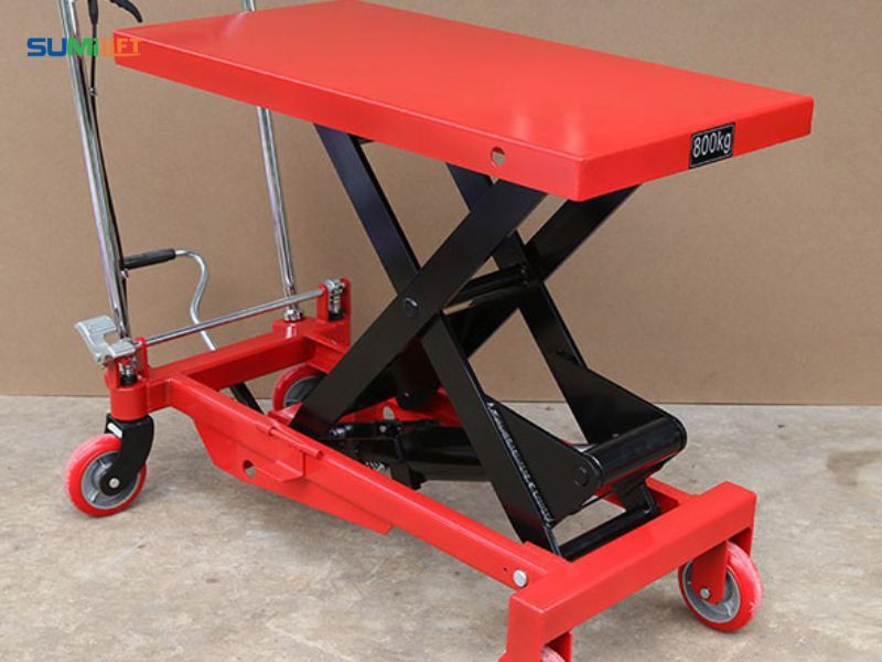 Bàn nâng thủy lực sử dụng cấu tạo khung nâng chữ X