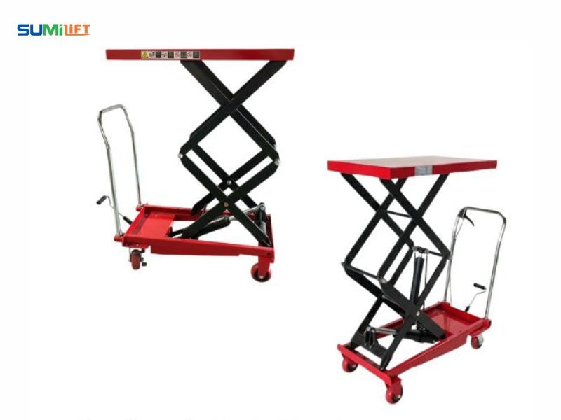 Đặc Điểm Của Xe Nâng Mặt Bàn Tải Trọng Lớn Trong Sản Xuất Công Nghiệp 2 Cận cảnh hệ thống cắt kéo thủy lực của xe nâng mặt bàn tải trọng lớn