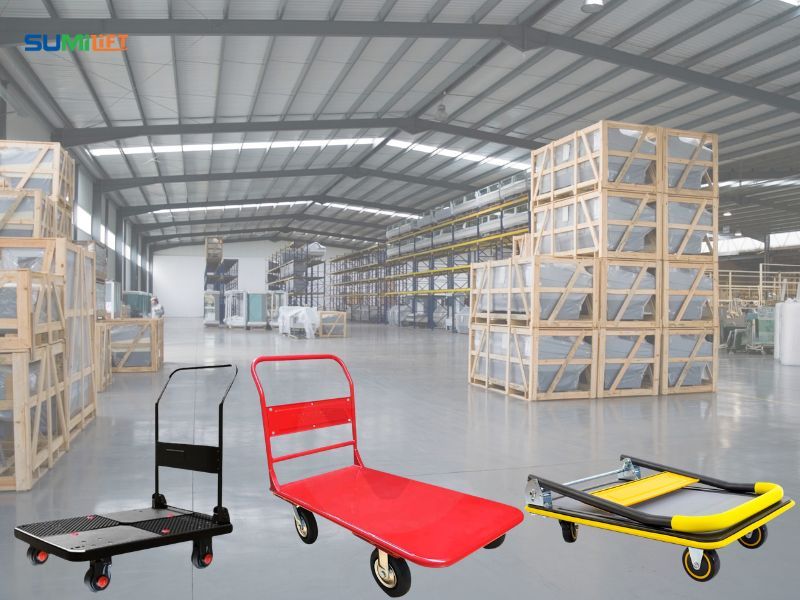 Xe đẩy hàng đa dạng mẫu mã với nhiều tải trọng từ 150kg đến 500kg tại Sumilift