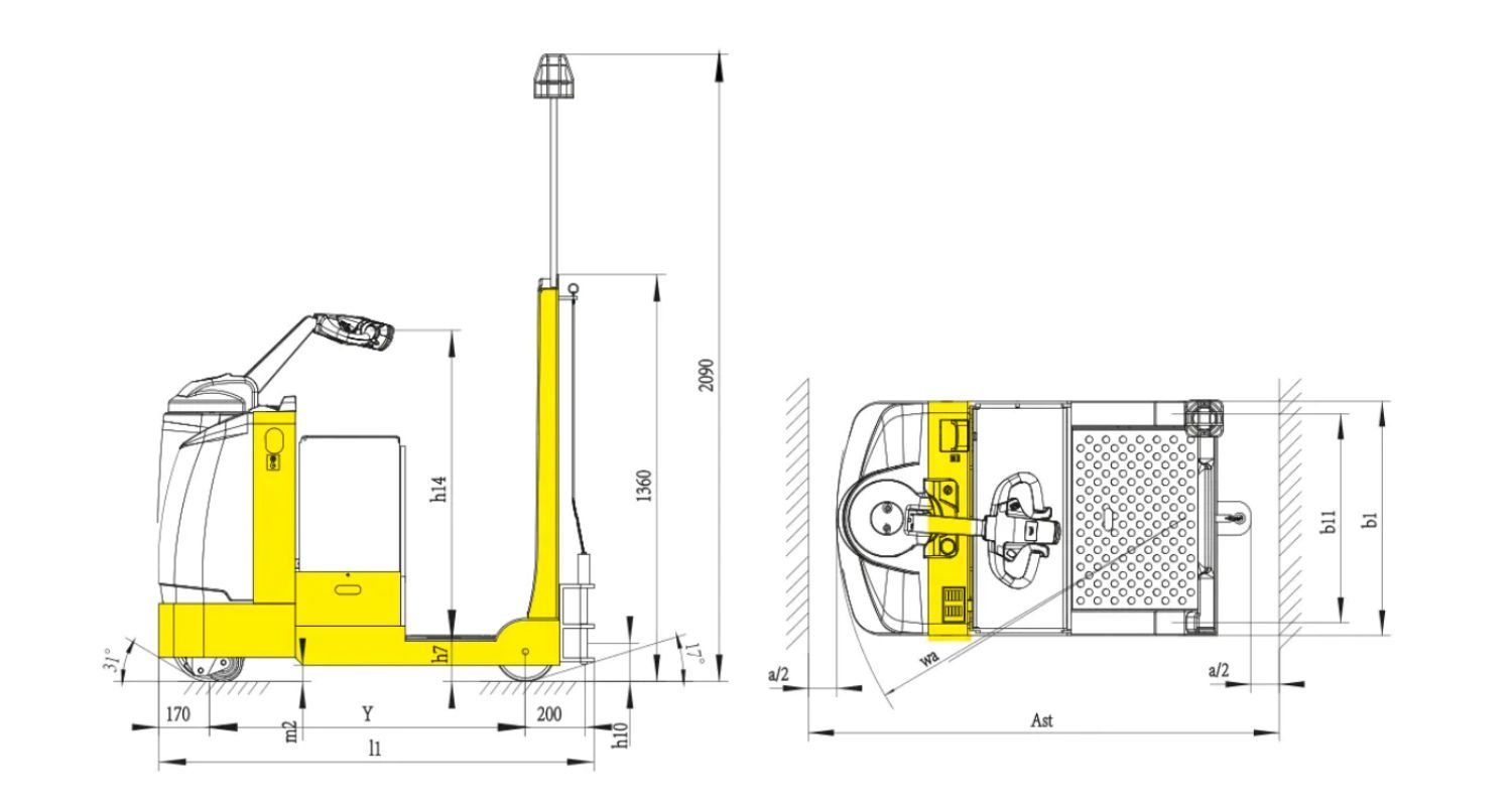 Xe Kéo Hàng Điện QDD45H 6 xe-keo-hang-dien-qdd45h-1