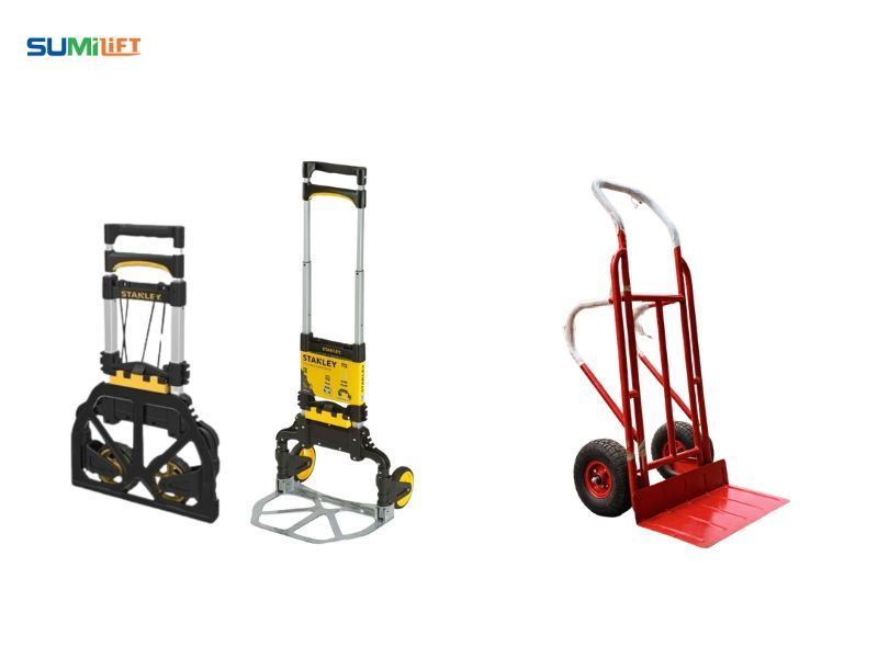 Các mẫu xe đẩy hàng 2 bánh gấp gọn, xe cày hàng sử dụng trong kho vận
