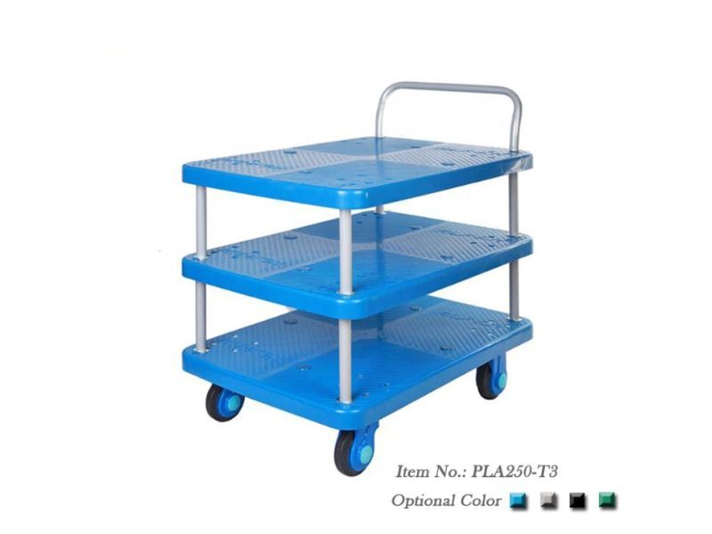 Xe Đẩy Hàng 4 Bánh 3 Tầng 250kg PLA250-T3 1 xe-day-hang-4-banh-3-tang-250kg-pla250-t3-1