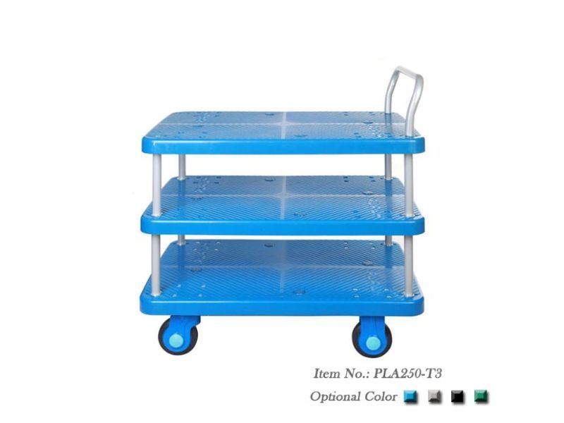 Xe Đẩy Hàng 4 Bánh 3 Tầng 250kg PLA250-T3 2 xe-day-hang-4-banh-3-tang-250kg-pla250-t3-2