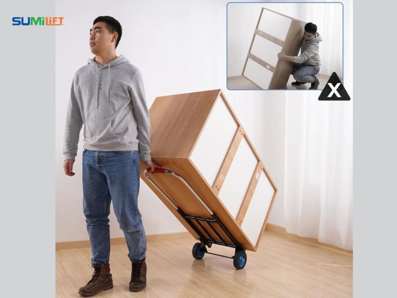 Xe đẩy hàng mini gấp gọn 2 bánh nhỏ gọn dùng cho giao hàng và văn phòng
