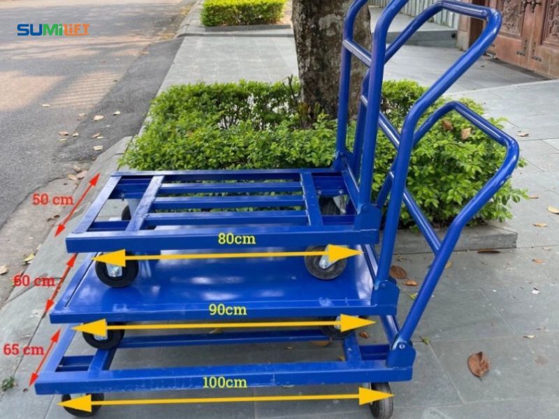 Các dòng xe đẩy hàng nhỏ gọn 150kg 200kg 300kg 500kg phổ biến hiện nay